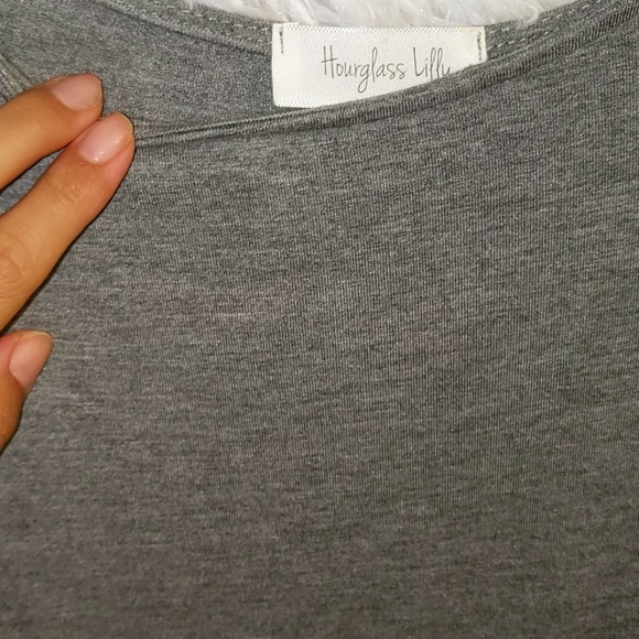 Hourglass Lily short sleeve shift dress light grey - Picture 6 of 6